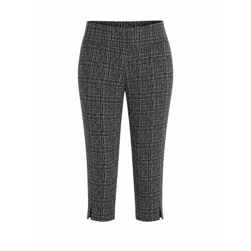 Zac & Rachel Jacquard Plaid Black and White Pull On‎ Pants Size 8